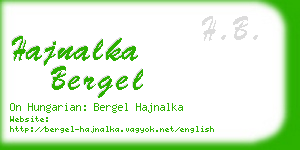 hajnalka bergel business card
